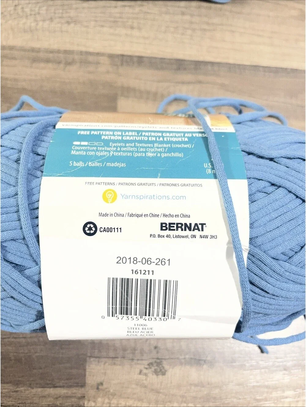 Bernat Maker Home Dec Knit Crochet Yarn Lot 3 Skeins Steel Blue Cotton Nylon